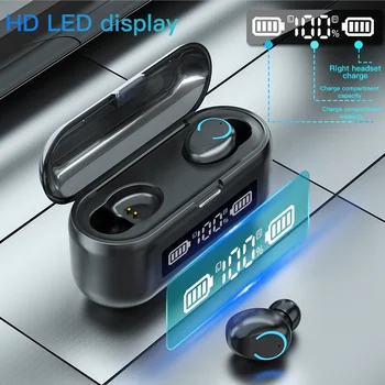 Na Predaj 6Mai Bezdrôtové Bluetooth Slúchadlá 2000mAh LED Displej 9D Stereo Vodotesné Slúchadlá F9-45 TWS Športové Slúchadlá Slúchadlá 36508