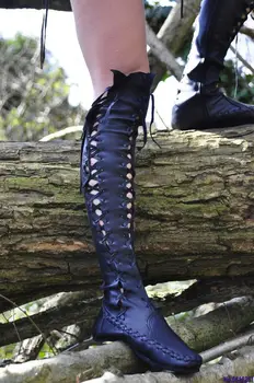 Nad kolená dlhé topánky ženy pu kožené šnurovacie punk dámy topánky sexy kríž viazaná stehna vysoké topánky plus veľkosť zapatos de mujer 11416