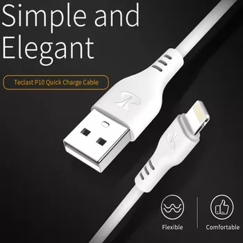 Najnovšie Teclast P10 Rýchle Nabíjanie Kábel Typ-C Lightning konektor Micro USB 2.1 Aktuálny Trvanlivé Kvality 1m PVC materiálu, Rýchle Nabitie 34081