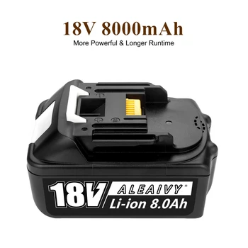 Najnovšiu Verziu S LED Nabíjačky BL1860B 18V 8Ah Li-ion Akumulátorové náradie Nabíjateľná Batéria pre Makita BL1830 BL1840 BL1850 1080