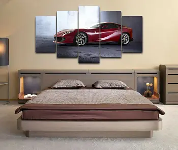 Nie Zarámované Plátno 5 ks Ferrari 812 Superfast Športové Auto Wall Art Plagáty, Obrázky Domova Príslušenstvo Pre Obývacia Izba Obrazy