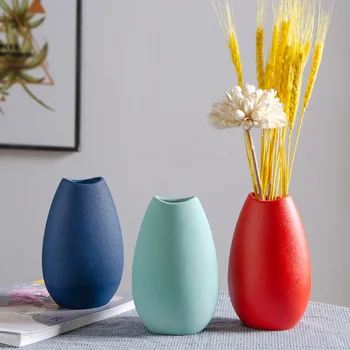 Nordic štýl váza jednoduché moderné keramické ozdoby sušené kvety ozdoby veranda, obývacia izba kvet usporiadanie stôl TV skrinka