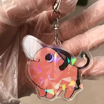 Nové Anime Pílou Muž Pochita Roztomilý Laser Akryl Keychain Keyring Cartoon Taška Prívesok Zbierku Hračiek Cosplay 38726