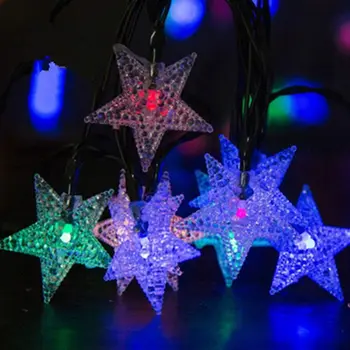 Nové Solárne String Svetlo Vonkajšie Star String Ľahké Nepremokavé Víly Vence Záhrada Vianočný Stromček, Svadobné Dekorácie, Záhradníctvo 28854