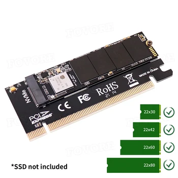 NVMe PCIe, aby M2 Adaptér M. 2 2230 2242 2260 2280 SSD PCI-e 3.0 Prevodník Karty Podpora PCI Express X16 29502