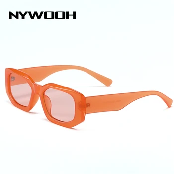 NYWOOH Obdĺžnik slnečné Okuliare Ženy Móda Jelly Farba Mnohouholník Námestie Slnečné Okuliare Mužov Farebné Gradient Okuliare Odtiene UV400