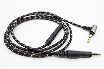OCC Nylon audio kábel s mikrofónom Pre audio-technica ATH-M50x M40x M70x M60x Slúchadlá 12318