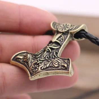 Odin je Kladivo s Raven prívesok Náhrdelník Nordic Viking Odin Amulet Vegvisir Kompas Slovanské Kolovrat Prívesok Náhrdelník Šperky