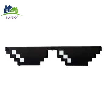 Okuliare pre 8-bitové MLG Pixelated slnečné Okuliare pre Mužov a Ženy Značky Thug Life Party Okuliare Mozaiky Pixel slnečné Okuliare Retro Okuliare 26437