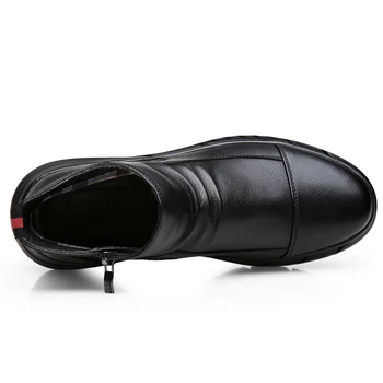 Originálne kožené módne Topánky, členkové Topánky klasické čierne topánky pre obchodných stretnutí a bežné strany populárny človek obuv 9721