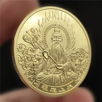Osem Trigrams Pamätné Mince Klebety Náboženskej Viery Taoizmu Medaila Taishang Laojun Čínskej Tradičnej Predkov Odznak 34318