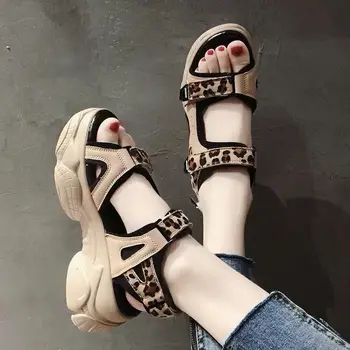 Platforma Sandále Leopard Tlač Športové Sandále pre Ženy, Letné Doplnky, Módne 2021 Nové Plážové Sandále dámske Topánky pre Ženy 40313