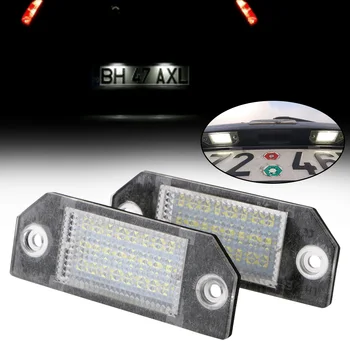 Pre Ford Focus C-MAX MK2 03-08 2 KS 24 LED Biele Svetlo Auto špz Osvetlenie DC12V Žiadna Chyba 6W poznávacia Lampa