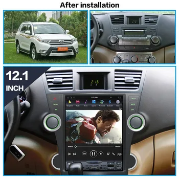 Pre Toyota Highlander 2009 2010 2011- 2013 Android Rádio Multimediálne Auto Kazetový Rekordér Stereo Prehrávač Tesla GPS Navi Vedúci Jednotky 46661