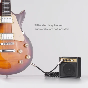 Prenosné Guitar Amp Zosilňovač Reproduktor 5W s 6.35 mm Vstup, Slúchadlový Výstup, Podporuje Hlasitosti Zvonenia Nastavenie Gitarové Príslušenstvo 30959