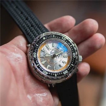 Proxima Luxusný Top Značky Mens' 300M Diver Sledovať Biele Dial Zafírové Sklo NH35 Automitic Mechanické Športové Náramkové hodinky AAA Hodiny 17232