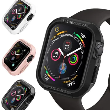 Robustný Brnenie hodinky puzdro pre Apple Hodinky série 6 SE 5 4 iwatch kapela 44 mm 40 mm Variácie Shockproof Ochranný kryt, Príslušenstvo