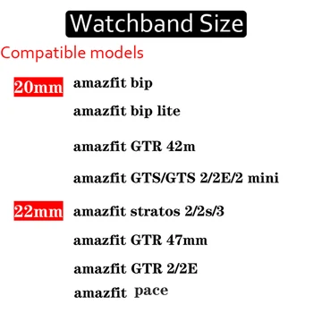 Silikónové Popruh pre Amazfit His/GTS/GTS 2 2e/GTR 42mm 47mm 2 2e/GTR Stratos 2 Watchband 20/22 mm Náhradný Náramky Wristbelts 39994