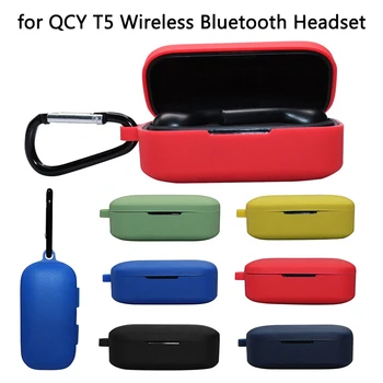 Silikónové puzdro Pre QCY T5 Bezdrôtové Slúchadlá Bluetooth-kompatibilné Slúchadlá Príslušenstvo Headset Ochranné Puzdro Pre QCY T5