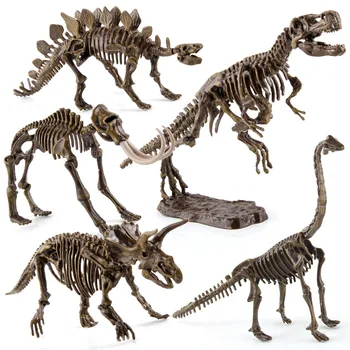 Simulovať Mini Veľkosť Archeologické Dinosaura Excavates Kostra Mamuta, Stegosaurus Brachiosaurus Triceratops Tyrannosaurus Model 63338