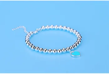 Smalt perličiek náramok korálkový broskyňa srdce prílev Náramok pre Ženy Crystal Z Rakúska CZ Kamene Špeciálny Deň matiek darček 10446