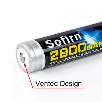 Sofirn Super Výkon 2800mA 18650 Batérie s PCB Bezpečnostné Tlačidlo Hore Li-ion 3,7 V Nabíjateľné Batérie Pre 18650 Baterka Headl 20126