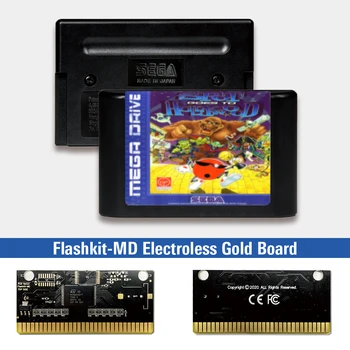 Spot Ide do Hollywoodu - EUR Štítok Flashkit MD Electroless Zlato PCB Karty pre Sega Genesis Megadrive Video Herné Konzoly