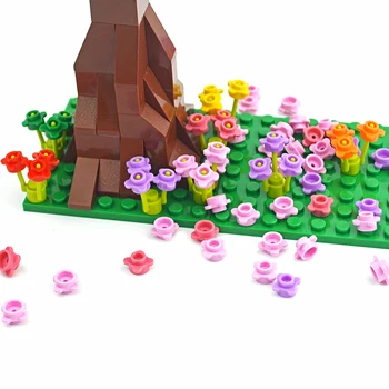 Stavebné Bloky Kvety DIY Tehly Rastlín Floret Trávy Vzdelávacie Montáž Konštrukcie Hračka pre deti Veľkosti Kompatibilné Všetky značky