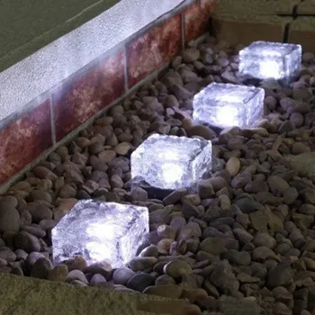 Thrisdar LED Solárne Podzemné Lampy Solárne Záhradné Palube Svetlo Tehla Ice Cube Cesta Poschodí svetlo Schodisko Trávnik Palube Solárne Pochovaný Lampy