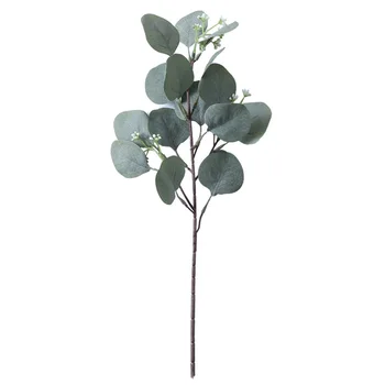Umelé Rastliny Rastliny Eukalyptu Zelene Olivový Pobočiek Kvety, Lístie 45 cm Strom Hodváb S Ovocím Dekorácie Peniaze List 34604