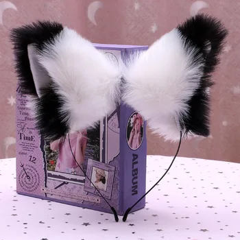 Uši na Hlavu Lolita Anime Roztomilé Mačka, Líška Srsť Ucho Vlasy Obruče Cosplay Hairband Dievčatá Vlasy Príslušenstvo Zvierat Uši, Vlasy Kapely