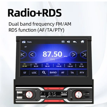 Vedúci Jednotka, 7 palcový Bluetooth-kompatibilného USB TF Kartu, AUX Vstup, RDS AM, FM Rádio Prijímač, Dotykový Displej HD Multimediálne Prehrávače