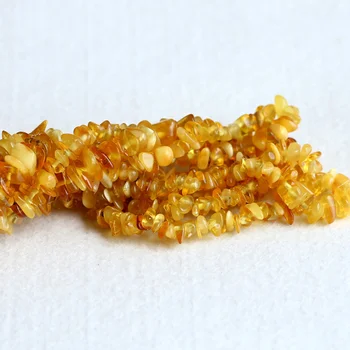 Veemake Rusko Amber DIY Náhrdelník Náramky Náušnice Prírodný Drahokam Crystal Nugget Čip Voľné Korálky Pre Šperky, Takže 05257 2312