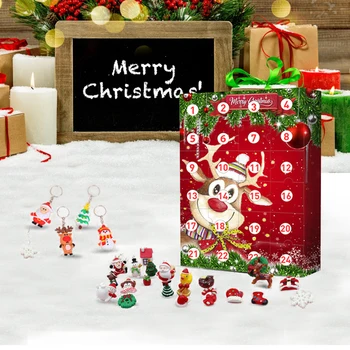 Vianočné Elk Adventný Kalendár 2020 Jeden S 24 Malé Dvere Živice Prívesok Hračka FBS889 84521