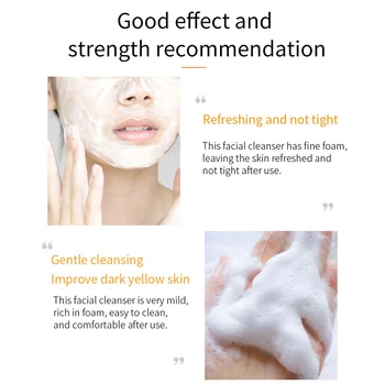 Vitamín C Facial Cleanser Osviežujúci Textúra Cleaner Zmenšenie Pórov Oil Control Cleansing Umývanie Hydratačná Starostlivosť O Pleť Tváre