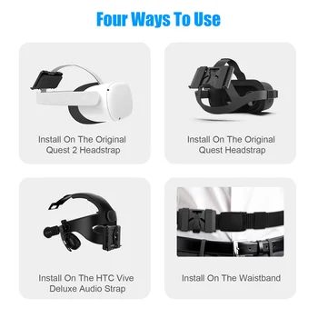 VR Moc Držiak, Upevnenie Držiaka Pre Oculus Quest 1/2 Hlavu Fixný Držiak Audio Kapela Mobile Batérie Držiak Pre Oculus Hľadanie