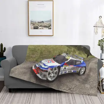 Vtipné Mužov Biela Čierna Peugeot 306 Auto F2 Super 2000 Rally Bavlna Bl Projektovanie Flanelové Deka