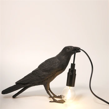 Vták stolná Lampa taliansky Seletti svetlo Vták Led Stolná lampa Šťastie vtákov, Obývacia Izba, Spálňa, Nočné Raven lampy Domova Zariadenia 24181