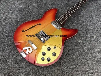 Vysoko kvalitné 360 elektrická gitara, s F otvor, červená farba, ružové drevo, kórejčina pickup, balík nákladná 47139