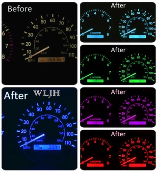 WLJH Super Svetlé združenom Paneli Svetlá Indikátor Plnej Dash Led Súpravy Náhradných pre Ford F150 F250 F350 1967-1998 25272
