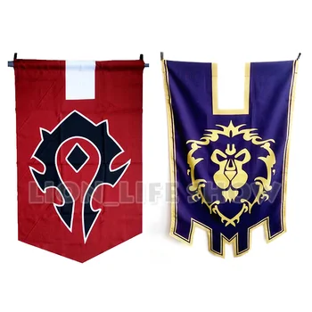 World of Warcraft WOW Aliancie Horda Zástavy Vlajky Dacron Modrá Domova Cosplay Príslušenstvo