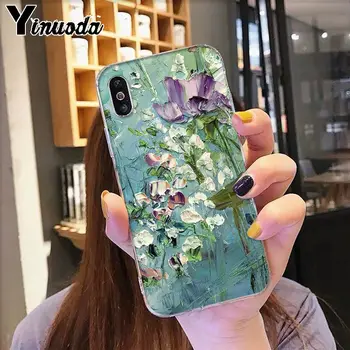 Yinuoda Maľovanie Boho Kvet Umenie Abstraktné olejomaľba Telefón puzdro pre iphone SE 2020 11 pro XS MAX 8 7 6 6 Plus X 5 5S SE XR