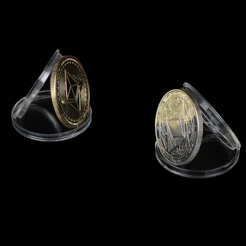 Zlato/Striebro Pozlátené Ethereum Virtuálne Mince Pamätné Mince Umelecké Zbierky Darček