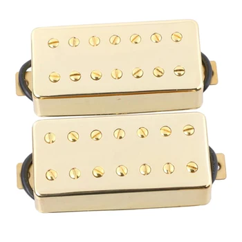 Zlaté Elektrická Gitara 7 String Humbucker Snímač Nastaviť Krku/Most Dvojité Cievka