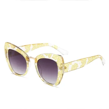 ZUCZUG Značky slnečné Okuliare Ženy Cat Eye Zrkadlové Plochou Šošovky Street Fashion Plastového Rámu Ženy slnečné Okuliare