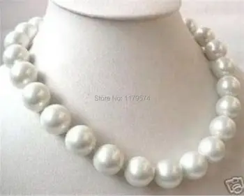Zľava 12 mm Bielou Shell Perlou Náhrdelník Reťazca 18-palcové Korálky šperkárstvo, Aby Ženy, Dievča, Darček Pramene Veľkoobchodné Ceny AAA 4795