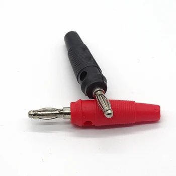 Červená a Čierna 10Pcs/Veľa 4 mm Solderless Strane Stohovateľné Banánových Audio Kábel Reproduktora Konektor Audio Konektor Kábla 18219