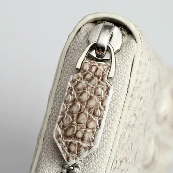 ženské krokodíla peňaženky ruky tašku jeden vytiahnuť stredná dĺžka kožené kabelky Himalájske biela vysoký stupeň žien carteira feminina 4414