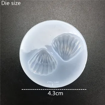 Živica formy DIY shell tvar čiastočne priepustné silica gel formy cake zdobenie nástroj ručné remeselné formy dekoratívne zomrieť 406
