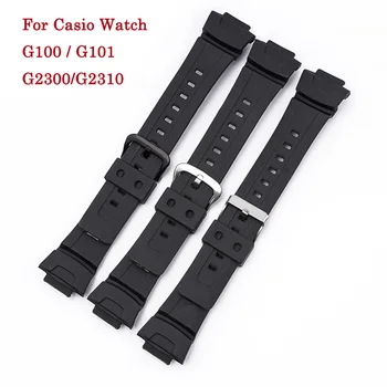 Živica Watchband pre Casio G-SHOCK G100 G-200 G-101 G-2310 G-2300 Náramok Silikónové Hodinky Band Náramok na Zápästie 124022